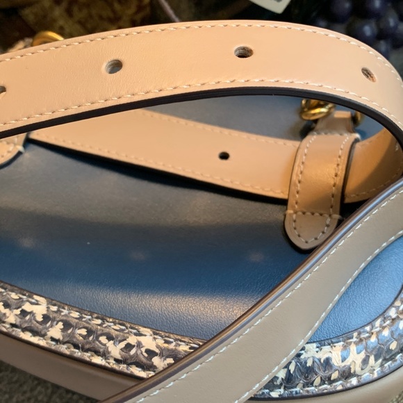 Authentic COACH 1941 turnlock refined calf/genuine snakeskin Flap crosb/Beltbag - Picture 11 of 16